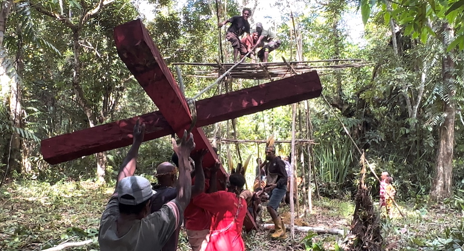 Red crosses in Papua